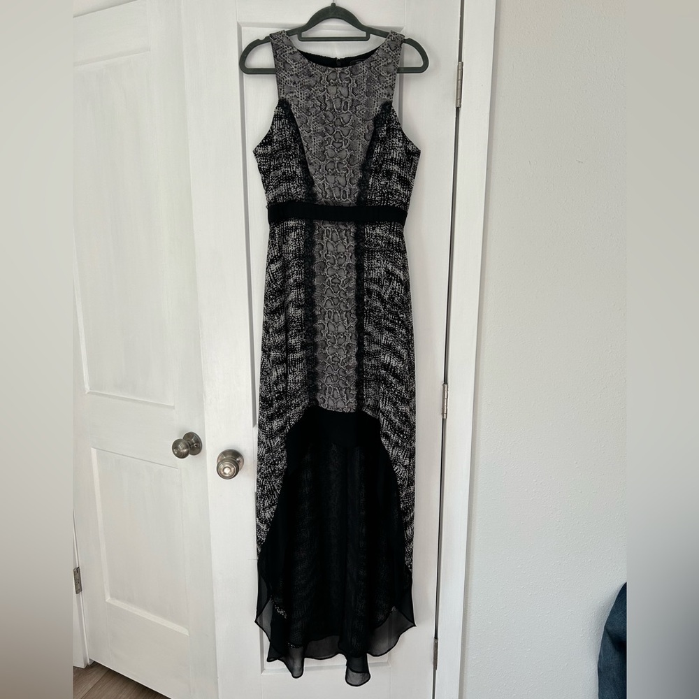 Black and white animal print gown. Bcbg. Size 6.